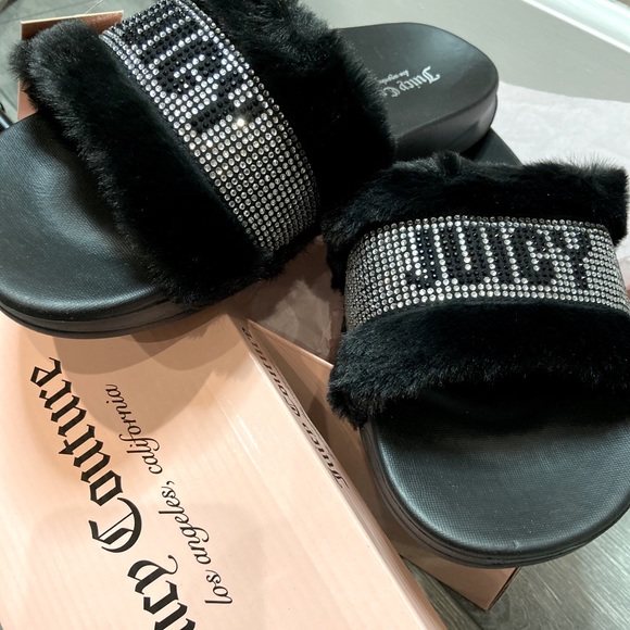 Juicy Couture | Shoes | Juicy Couture Steady Faux Fur Sandal Slide |  Poshmark